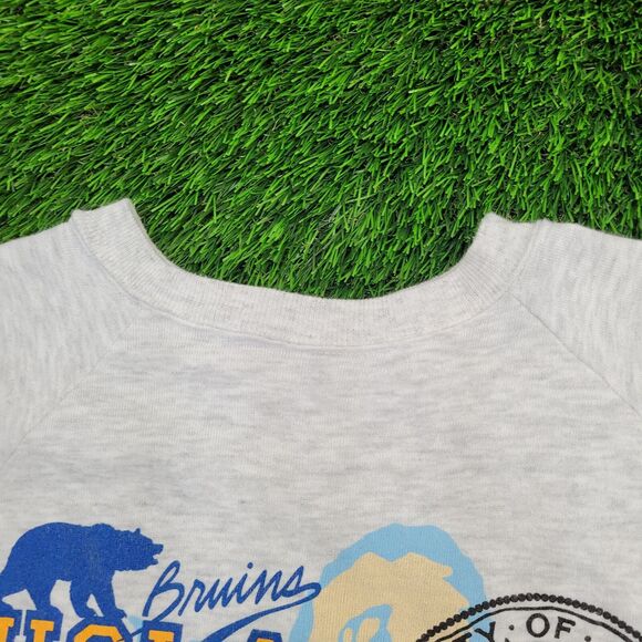 Vintage 1989 UCLA Bruins Cropped Sweatshirt M/L 21x22 Gray - Picture 16 of 16